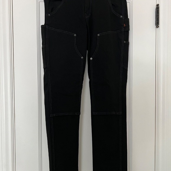 Dovetail Workwear Maven Slim No Fade Black Canvas, Midrise, Size 12/30 - Picture 6 of 12